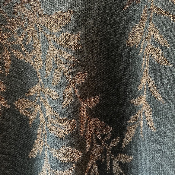 Garnet Hill Rollneck Shimmering Vine Sweater - Picture 6 of 6